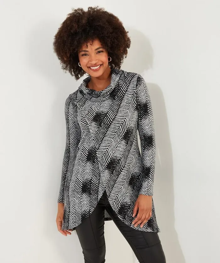 Joe Browns Tops Tunics and Blouses Women Everyday Cosy Tunic Grey