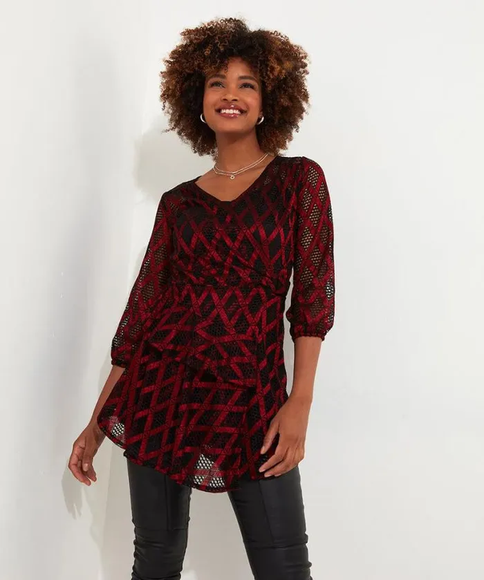 Joe Browns Tops Tunics and Blouses Women Gabriel Tunic And Cami Red