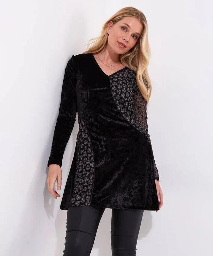 Joe Browns Tops Tunics and Blouses Women Intriguing Cutabout Jersey Tunic Black