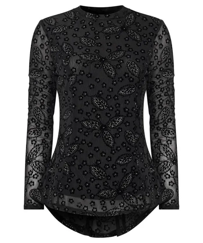 Joe Browns Tops Tunics and Blouses Women Mesmerising Mesh Top Black Joe Browns Tops Tunics and Blouses Women Mesmerising Mesh Top Black