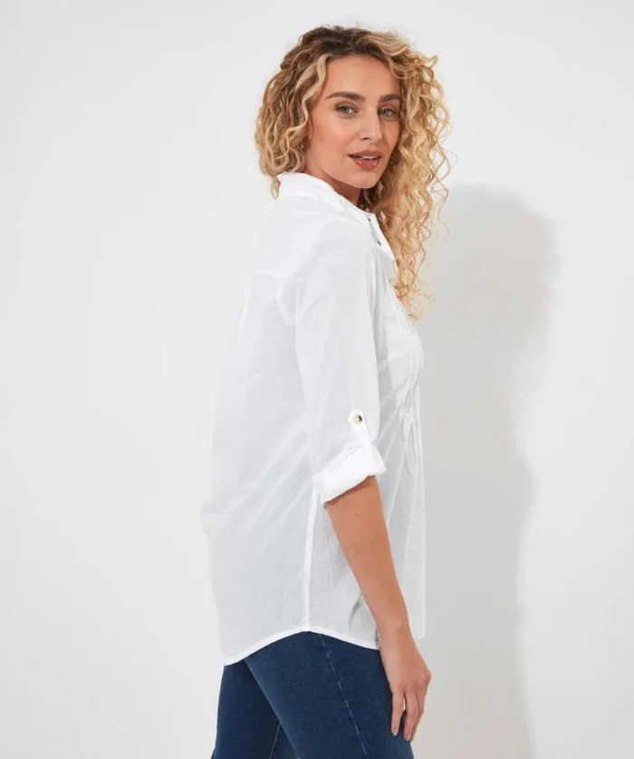 Joe Browns Tops Tunics and Blouses Women Simon039s Summer Longline Blouse White Joe Browns Tops Tunics and Blouses Women Simon039s Summer Longline Blouse White