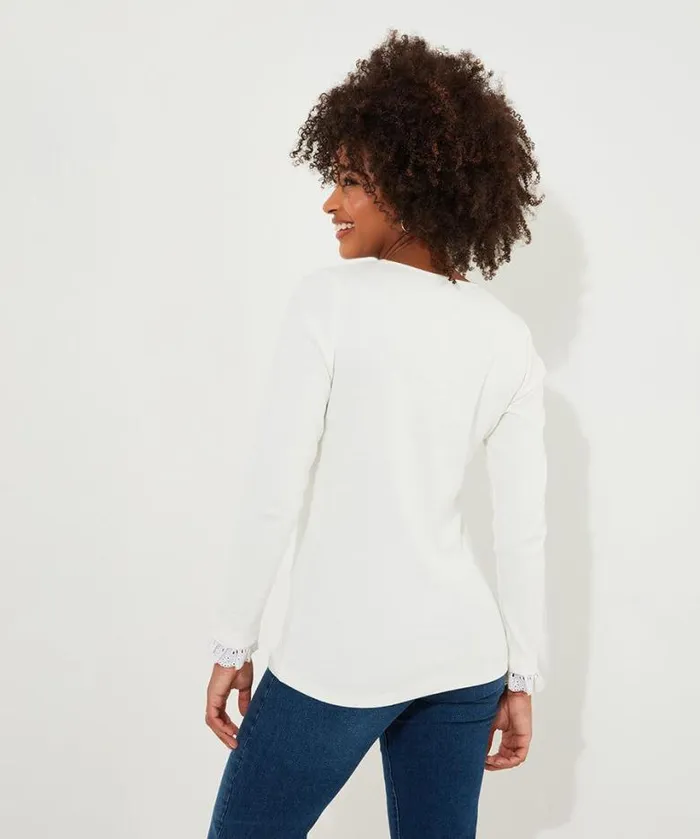 Joe Browns Tops Tunics and Blouses Women Trixie Collar Detail Top Cream Joe Browns Tops Tunics and Blouses Women Trixie Collar Detail Top Cream
