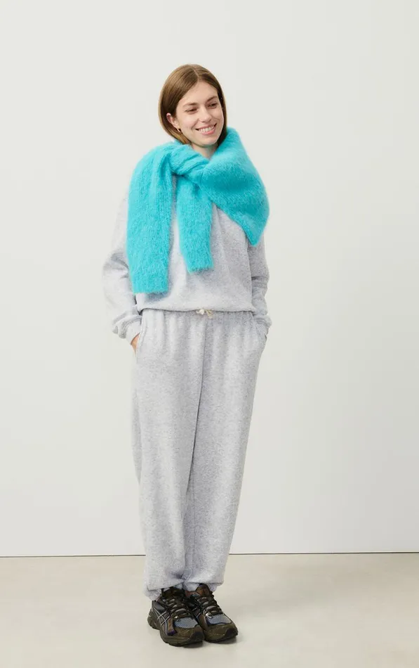 Joggers Evona Melange Light Grey Women American Vintage Joggers and Leggings Joggers Evona Melange Light Grey Women American Vintage Joggers and Leggings