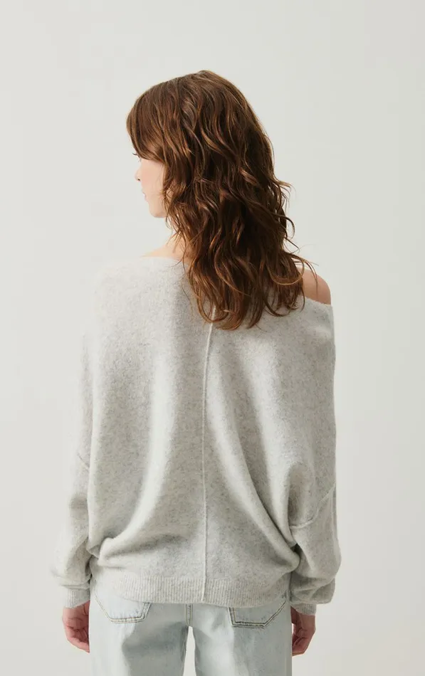 Jumper Damsville Heather Grey Women American Vintage Jumpers and Cardigans Jumper Damsville Heather Grey Women American Vintage Jumpers and Cardigans