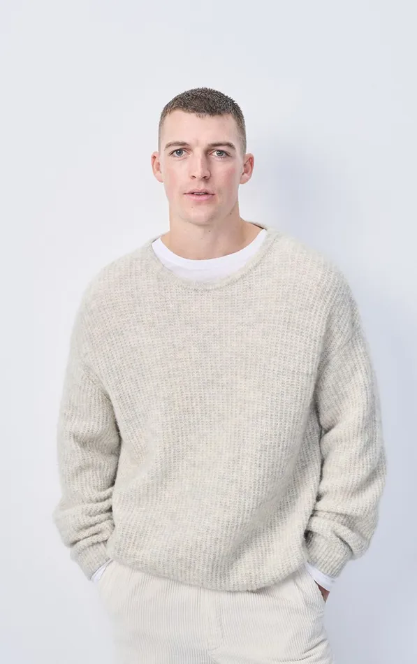 Jumper East Melange Powder Snow Men American Vintage Jumpers and Cardigans