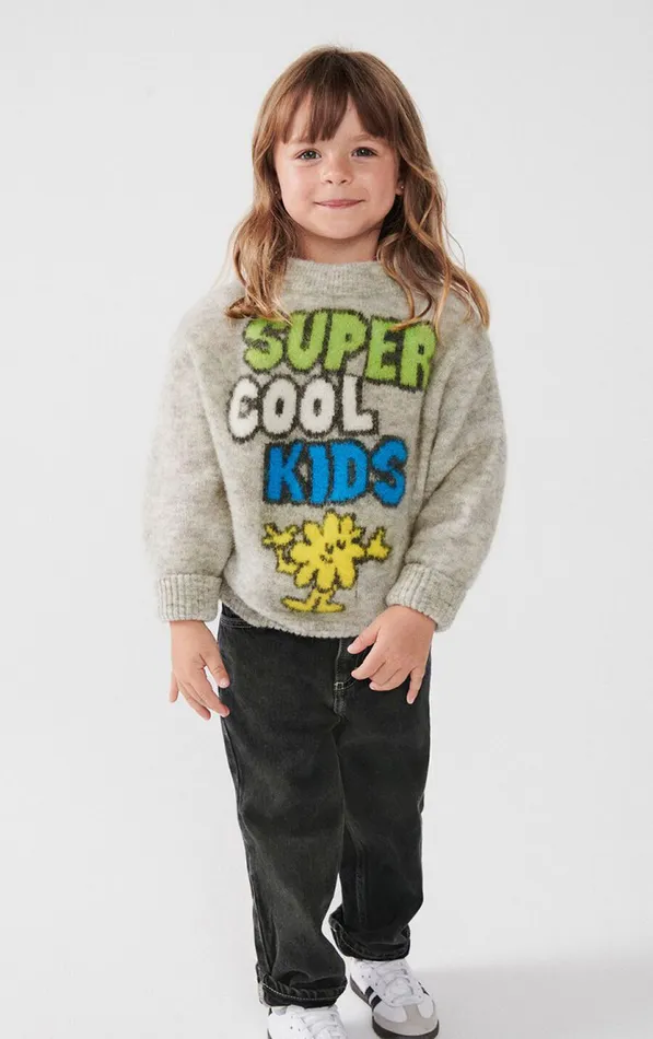 Jumper Vitow Melange Light Grey Kids American Vintage Jumpers and Cardigans