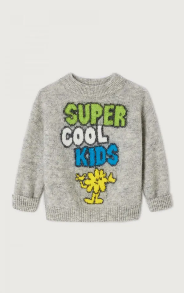 Jumper Vitow Melange Light Grey Kids American Vintage Jumpers and Cardigans Jumper Vitow Melange Light Grey Kids American Vintage Jumpers and Cardigans