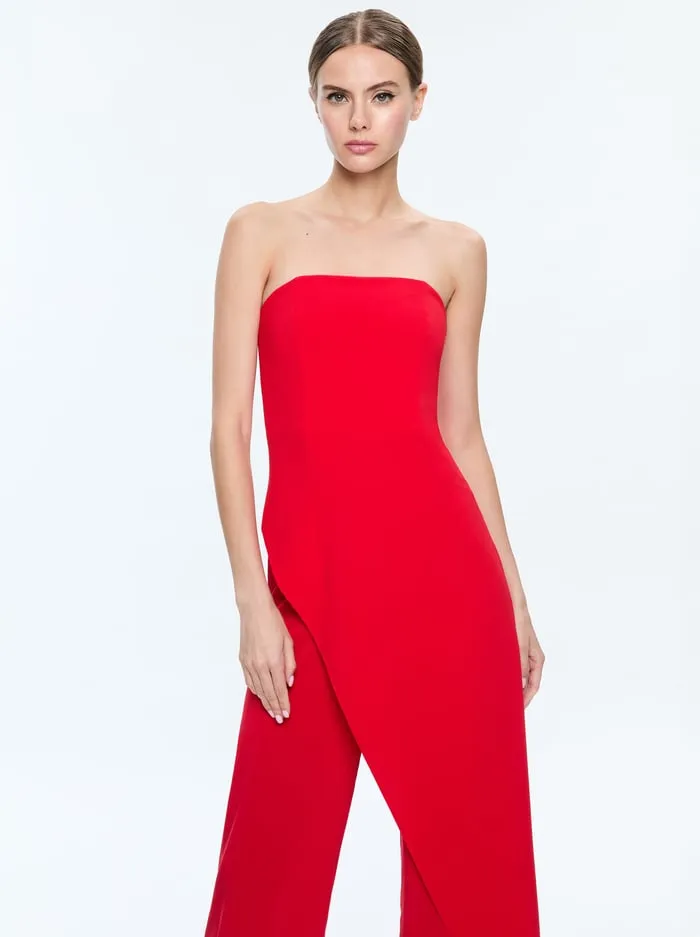 Jumpsuits Rompers Women Alice Olivia Alondra Jumpsuit Bright Ruby