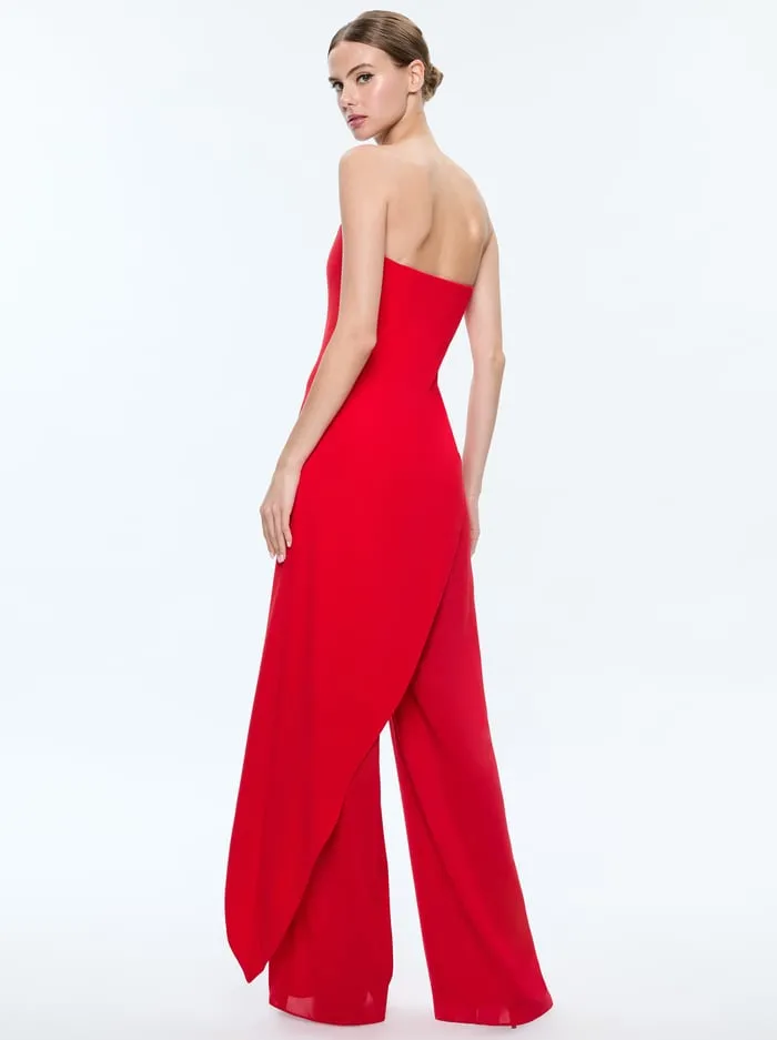 Jumpsuits Rompers Women Alice Olivia Alondra Jumpsuit Bright Ruby