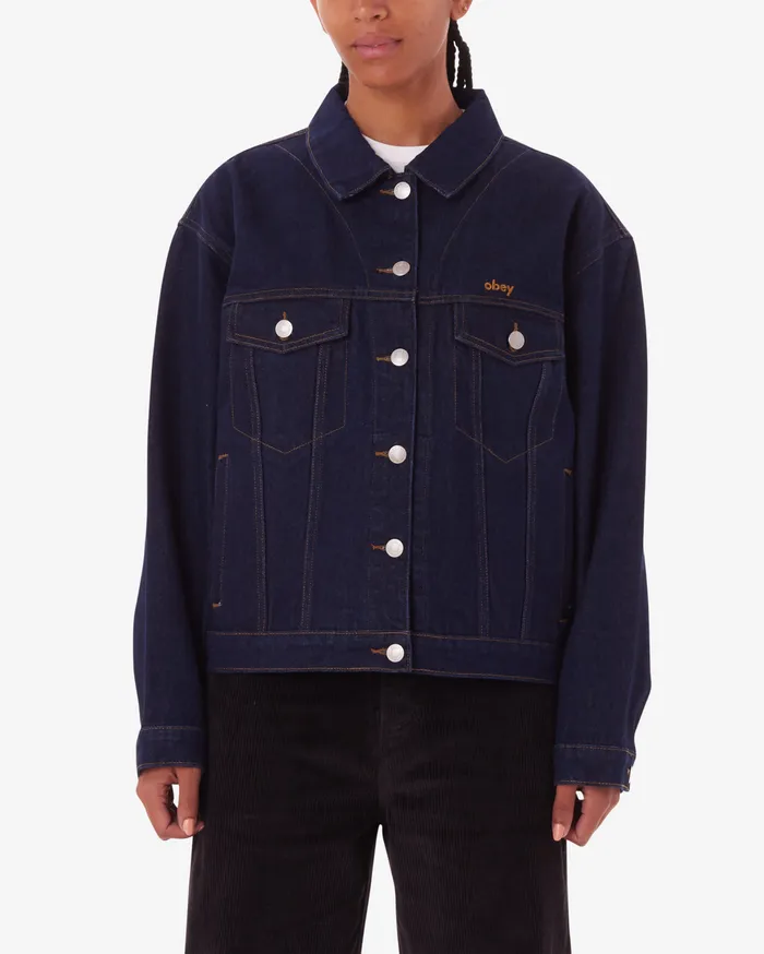 JUNIPER OVERSIZED TRUCKER Rinse JACKETS OBEY Clothing Women