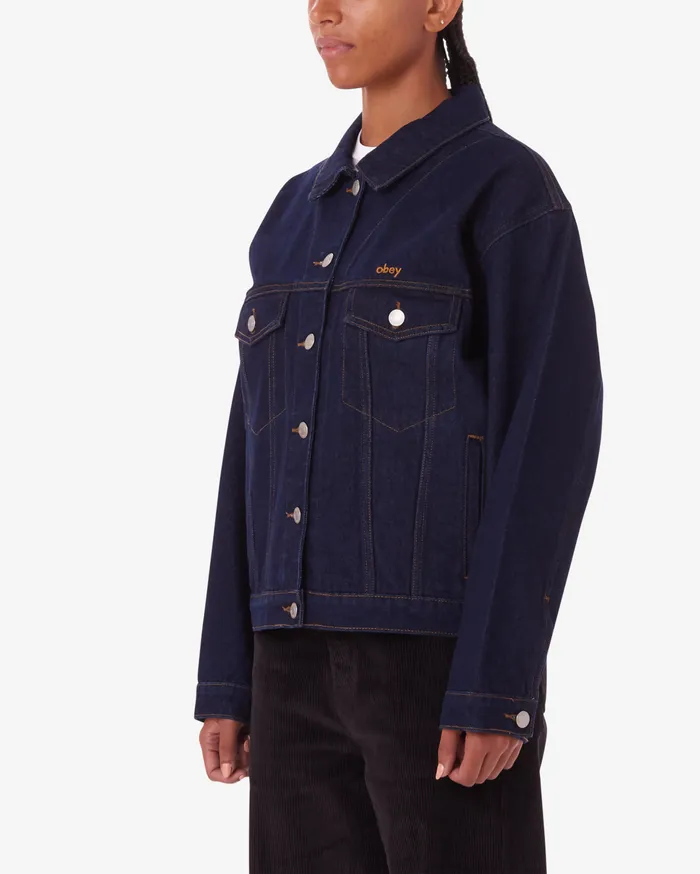 JUNIPER OVERSIZED TRUCKER Rinse JACKETS OBEY Clothing Women