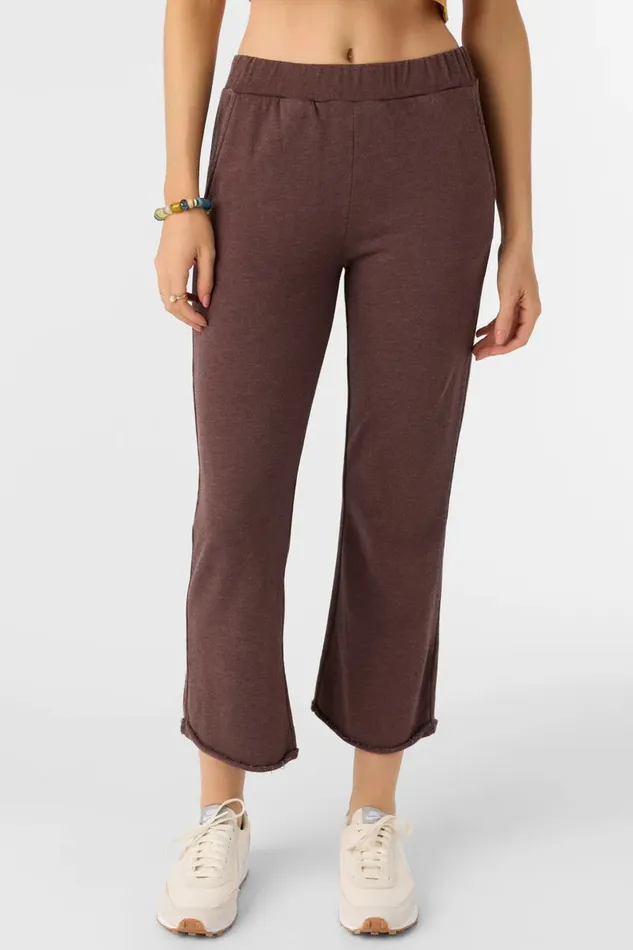 KARMA FRENCH TERRY CROPPED LOUNGE PANTS Chocolate Women O039NEILL Collections