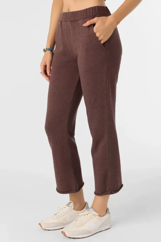 KARMA FRENCH TERRY CROPPED LOUNGE PANTS Chocolate Women O039NEILL Collections