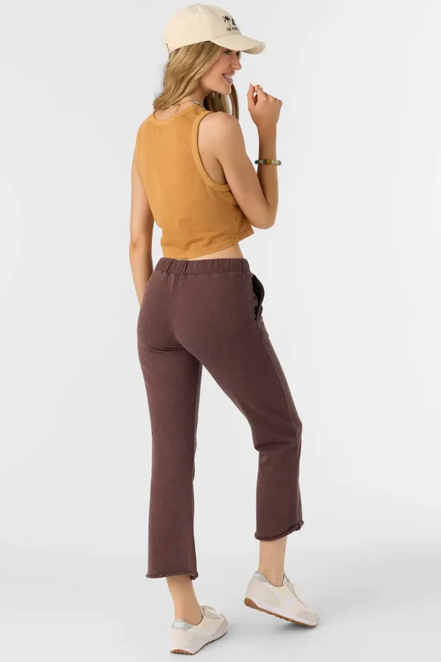 KARMA FRENCH TERRY CROPPED LOUNGE PANTS Chocolate Women O039NEILL Collections