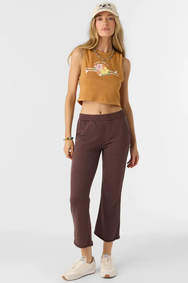 KARMA FRENCH TERRY CROPPED LOUNGE PANTS Chocolate Women O039NEILL Collections