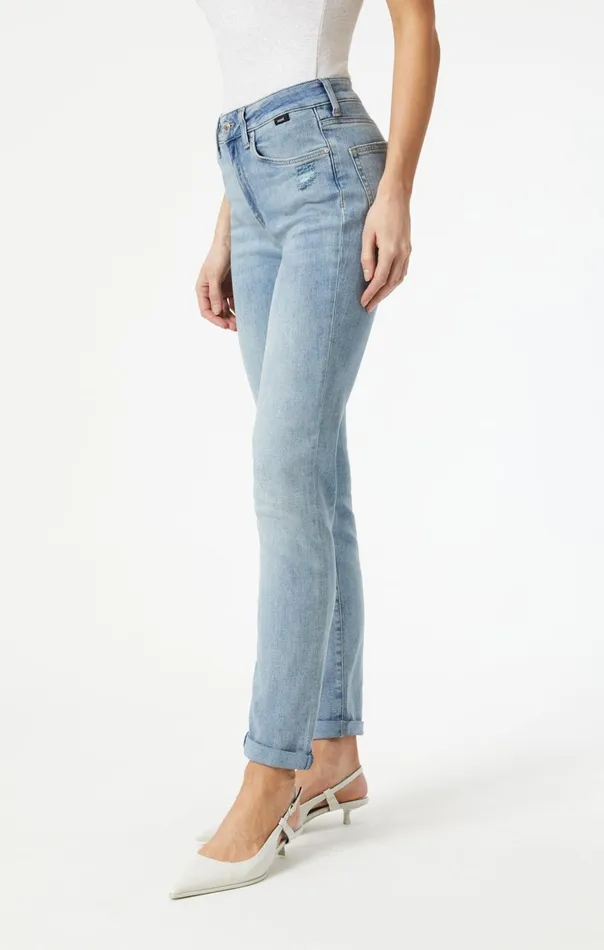 Kathleen Slim Boyfriend In Light Feather Blue Women Mavi Jeans Denim