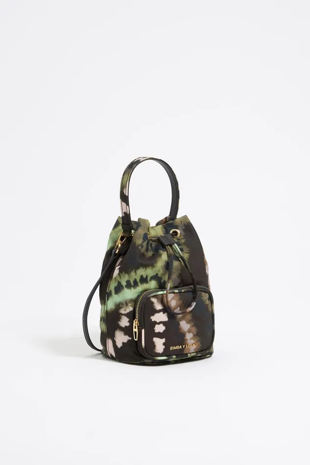 Khaki Nylon Lovecamu Bucket Bag Lovecamu Khaki Women Bimba Y Lola Mini Bags Khaki Nylon Lovecamu Bucket Bag Lovecamu Khaki Women Bimba Y Lola Mini Bags
