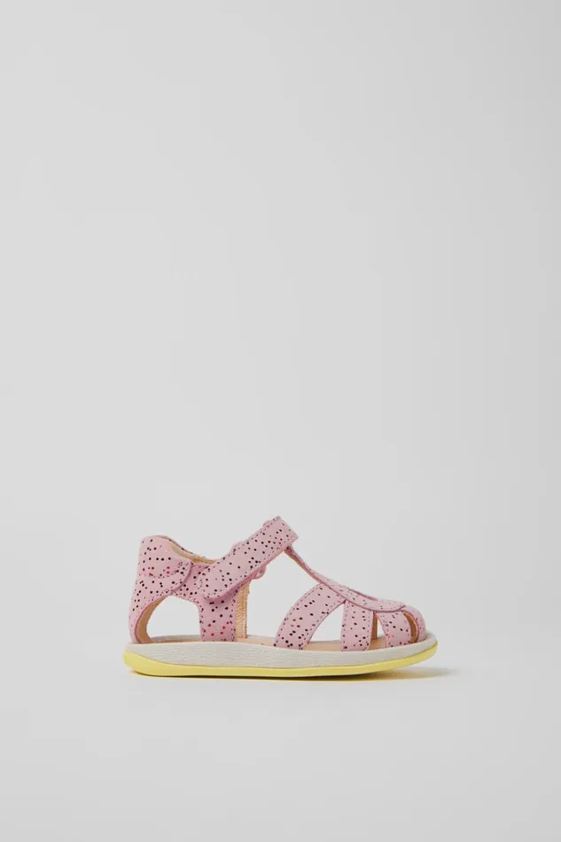 Kids Bicho Pink Nubuck Sandals For Kids Camper Sandals Kids Bicho Pink Nubuck Sandals For Kids Camper Sandals