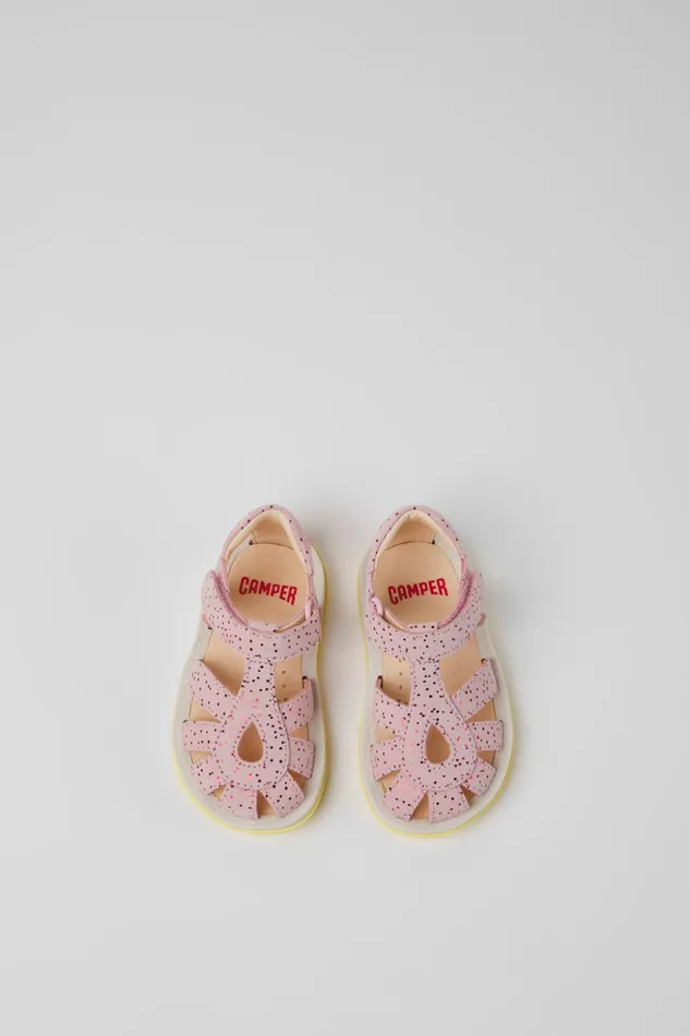 Kids Bicho Pink Nubuck Sandals For Kids Camper Sandals Kids Bicho Pink Nubuck Sandals For Kids Camper Sandals