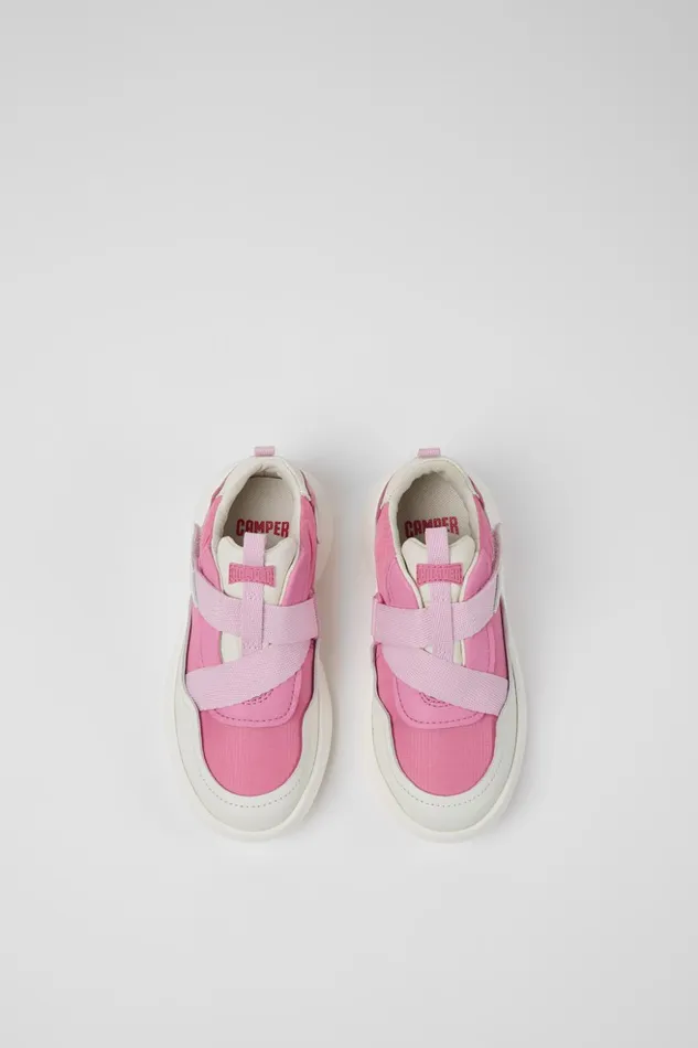 Kids CRCLR Pink Leather And Textile Sneakers For Kids Camper Sneakers Kids CRCLR Pink Leather And Textile Sneakers For Kids Camper Sneakers