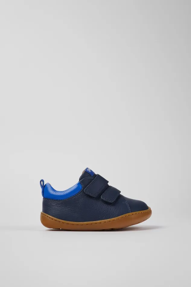 Kids Peu Blue Leather Sneaker Camper Sneakers Kids Peu Blue Leather Sneaker Camper Sneakers