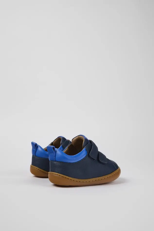 Kids Peu Blue Leather Sneaker Camper Sneakers Kids Peu Blue Leather Sneaker Camper Sneakers