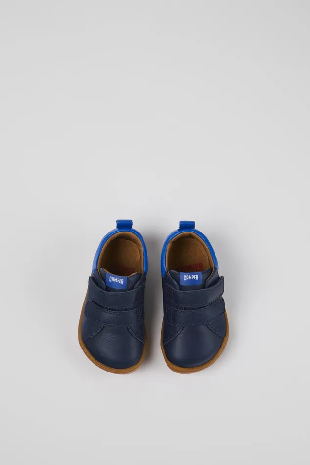 Kids Peu Blue Leather Sneaker Camper Sneakers Kids Peu Blue Leather Sneaker Camper Sneakers