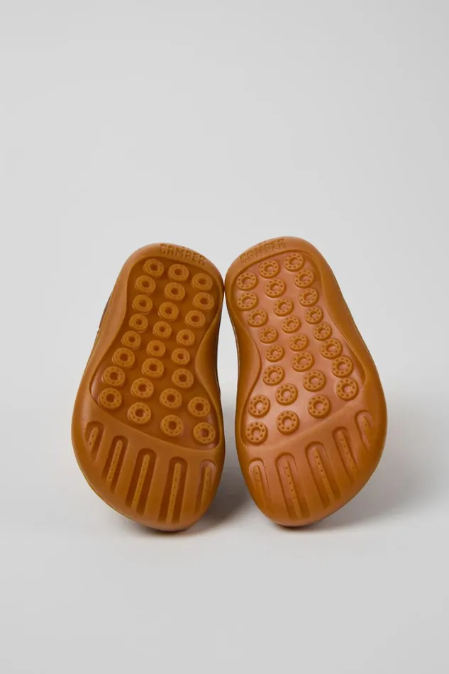 Kids Peu Brown Leather Boots For Kids Camper Boots Kids Peu Brown Leather Boots For Kids Camper Boots