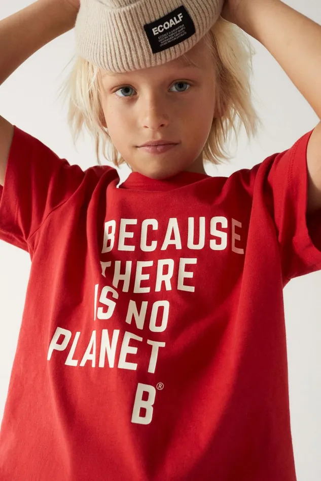 Kids Red Because TShirt Ecoalf TShirts