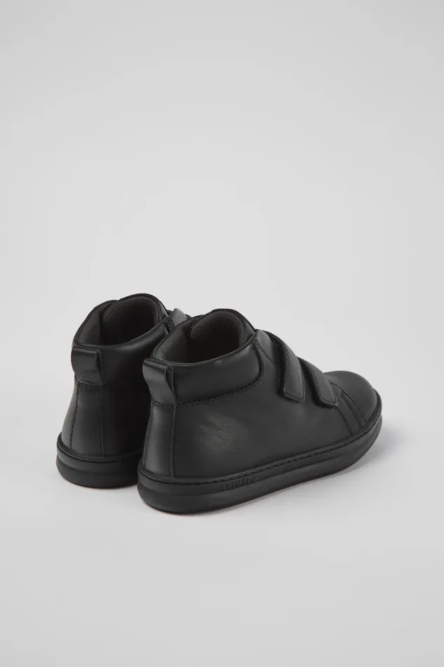 Kids Runner Black Leather And Textile Ankle Boots For Kids Camper Boots Kids Runner Black Leather And Textile Ankle Boots For Kids Camper Boots