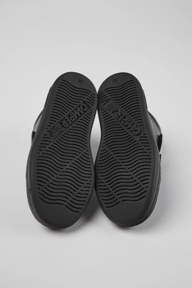 Kids Runner Black Leather And Textile Ankle Boots For Kids Camper Boots Kids Runner Black Leather And Textile Ankle Boots For Kids Camper Boots