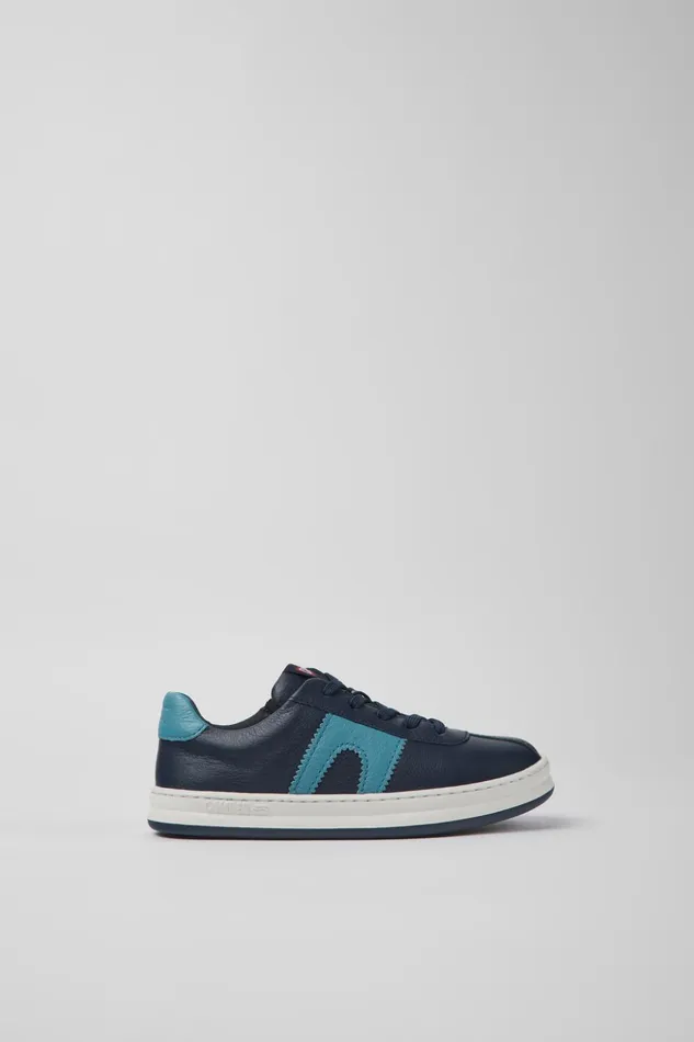 Kids Runner Dark Blue Leather Sneakers For Kids Camper Sneakers Kids Runner Dark Blue Leather Sneakers For Kids Camper Sneakers