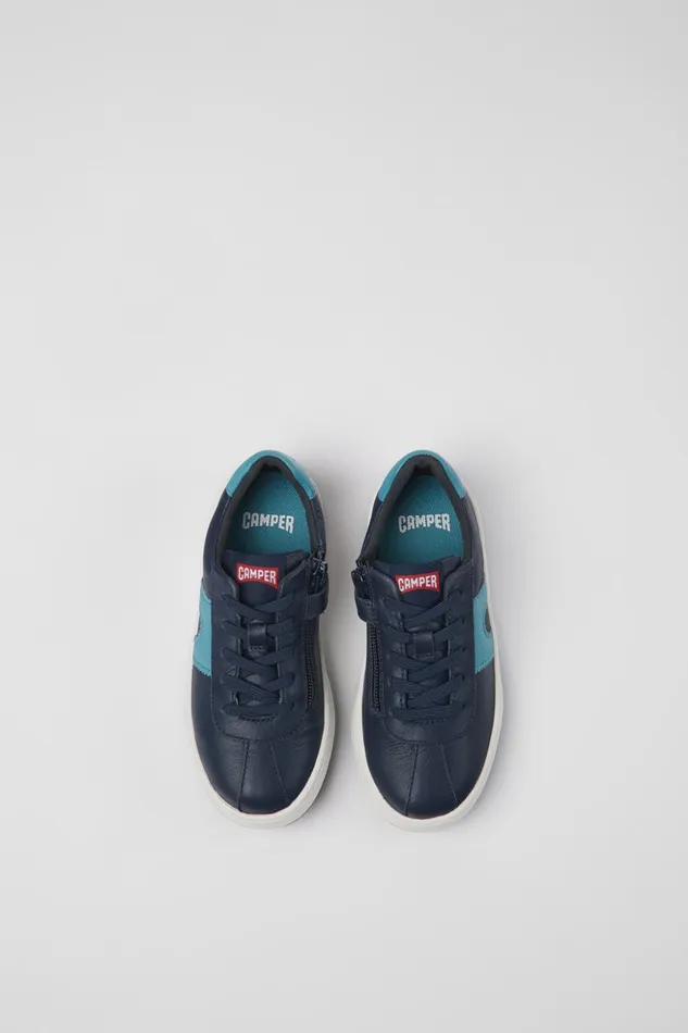 Kids Runner Dark Blue Leather Sneakers For Kids Camper Sneakers Kids Runner Dark Blue Leather Sneakers For Kids Camper Sneakers