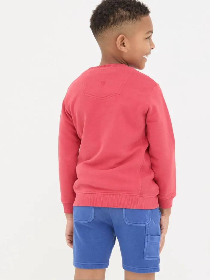 Kids Sweatshirts and Hoodies Fat Face Enborne Red Crew Sweatshirt