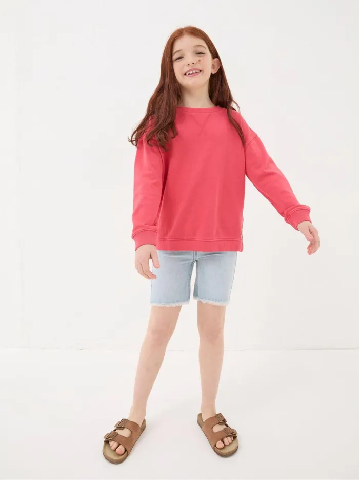 Kids Sweatshirts and Hoodies Fat Face Tilbury Red Crew Sweatshirt
