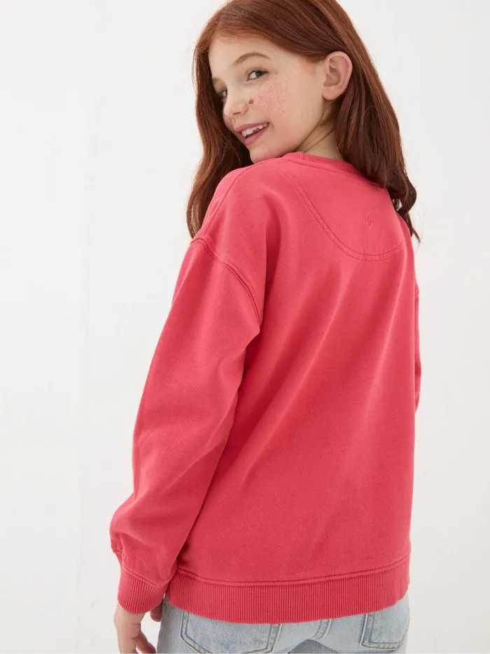 Kids Sweatshirts and Hoodies Fat Face Tilbury Red Crew Sweatshirt