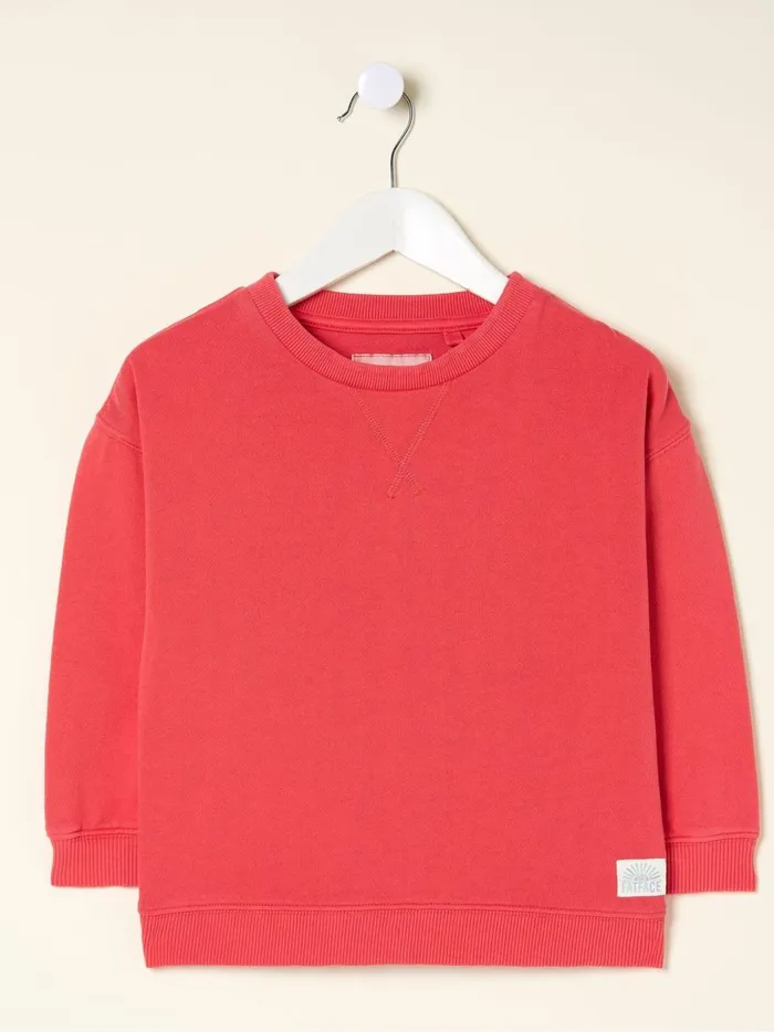 Kids Sweatshirts and Hoodies Fat Face Tilbury Red Crew Sweatshirt