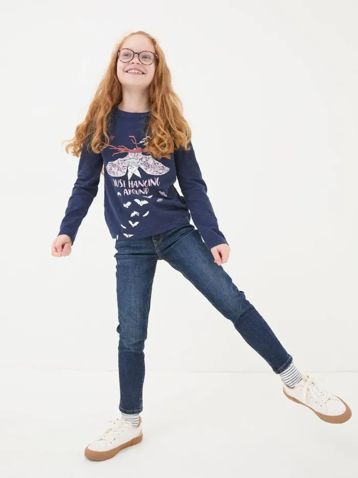 Kids Tops and TShirts Fat Face Bat Blue Graphic TShirt