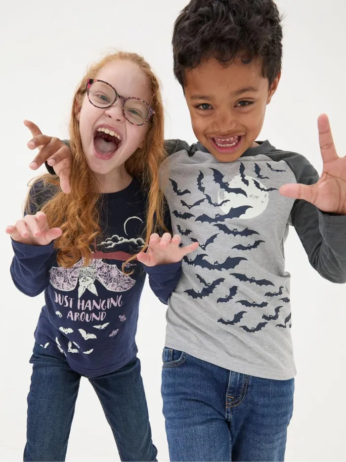 Kids Tops and TShirts Fat Face Bat Blue Graphic TShirt
