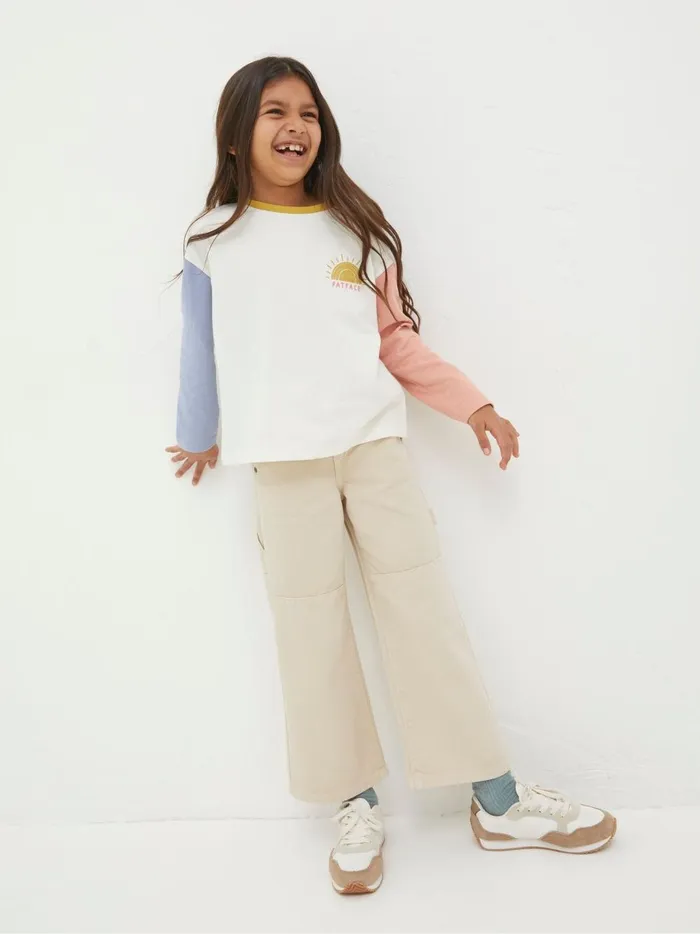 Kids Tops and TShirts Fat Face Natural Sun Embroidered TShirt