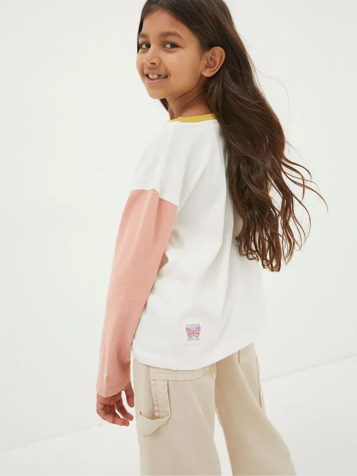 Kids Tops and TShirts Fat Face Natural Sun Embroidered TShirt