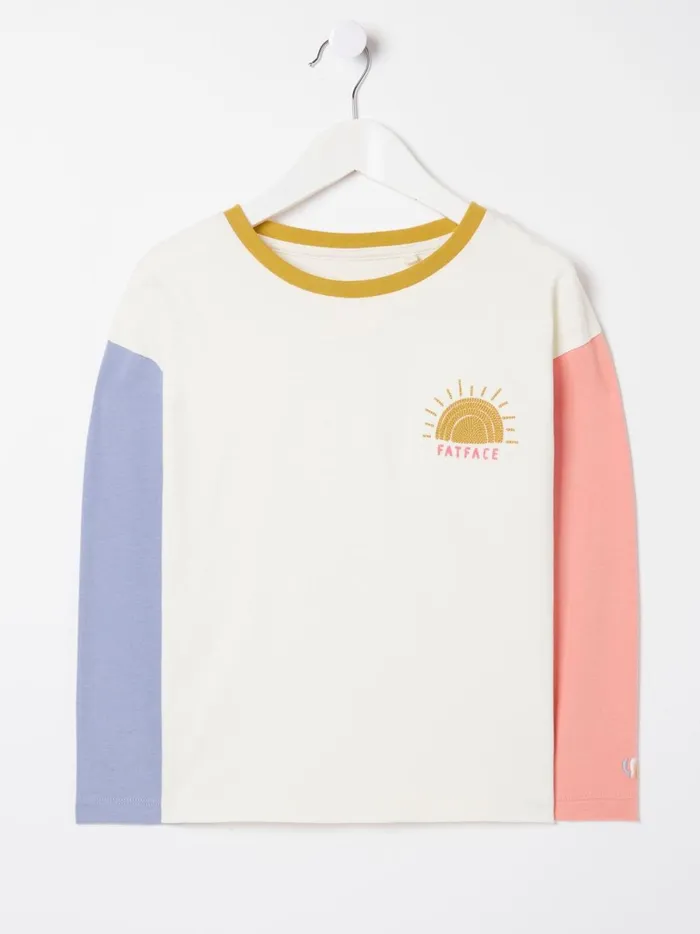 Kids Tops and TShirts Fat Face Natural Sun Embroidered TShirt