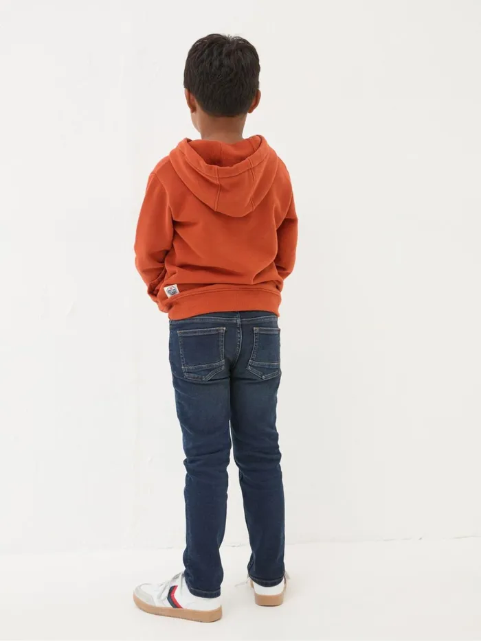 Kids Trousers Jeans and Joggers Fat Face Navy Blue Wash Tarka Stretch Slim Jeans