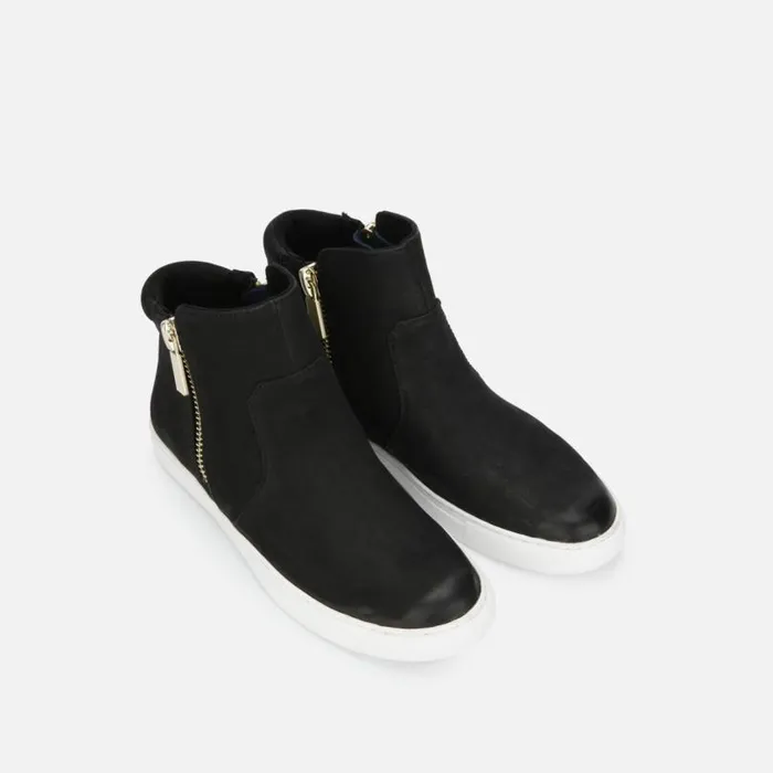 Kiera Nubuck Leather Sneaker Black Women Kenneth Cole Sneakers