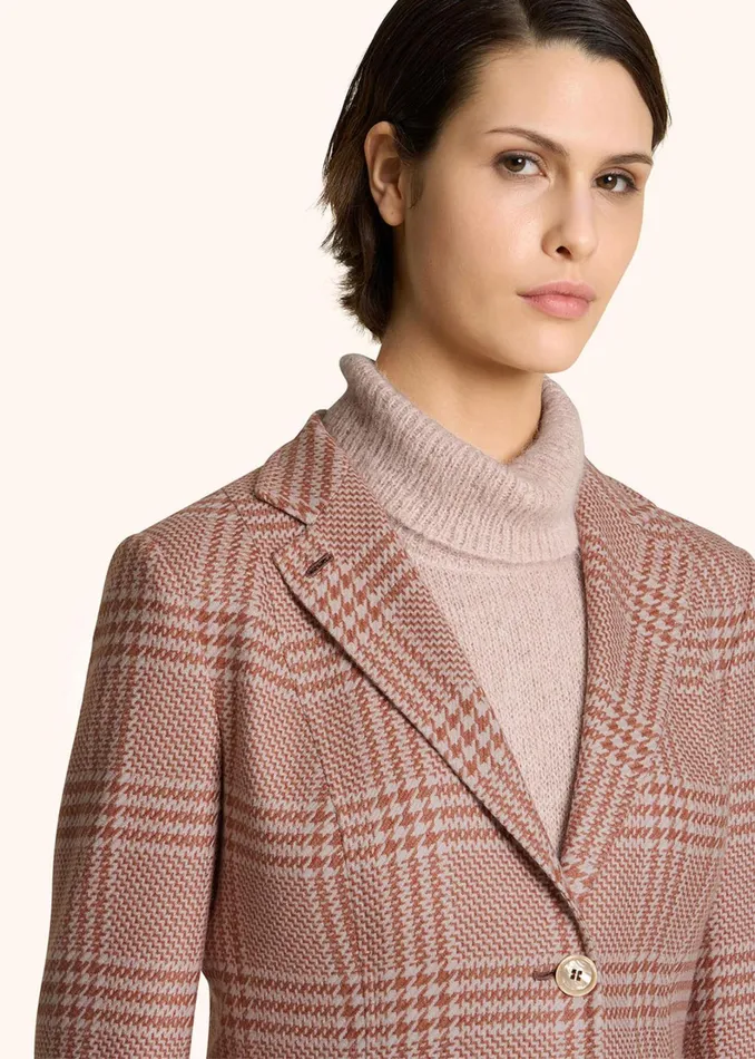 Kiton Jackets GLEN PLAID CASHMERE AND SILK BLAZER 8211 Women Kiton Jackets GLEN PLAID CASHMERE AND SILK BLAZER 8211 Women