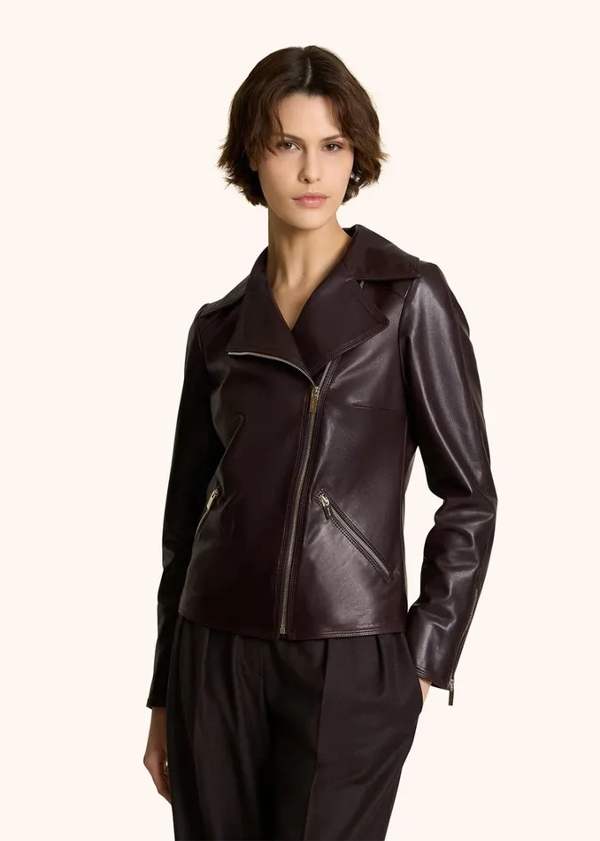 Kiton Outerwear SMOOTH LEATHER BIKER JACKET 8211 Women Kiton Outerwear SMOOTH LEATHER BIKER JACKET 8211 Women