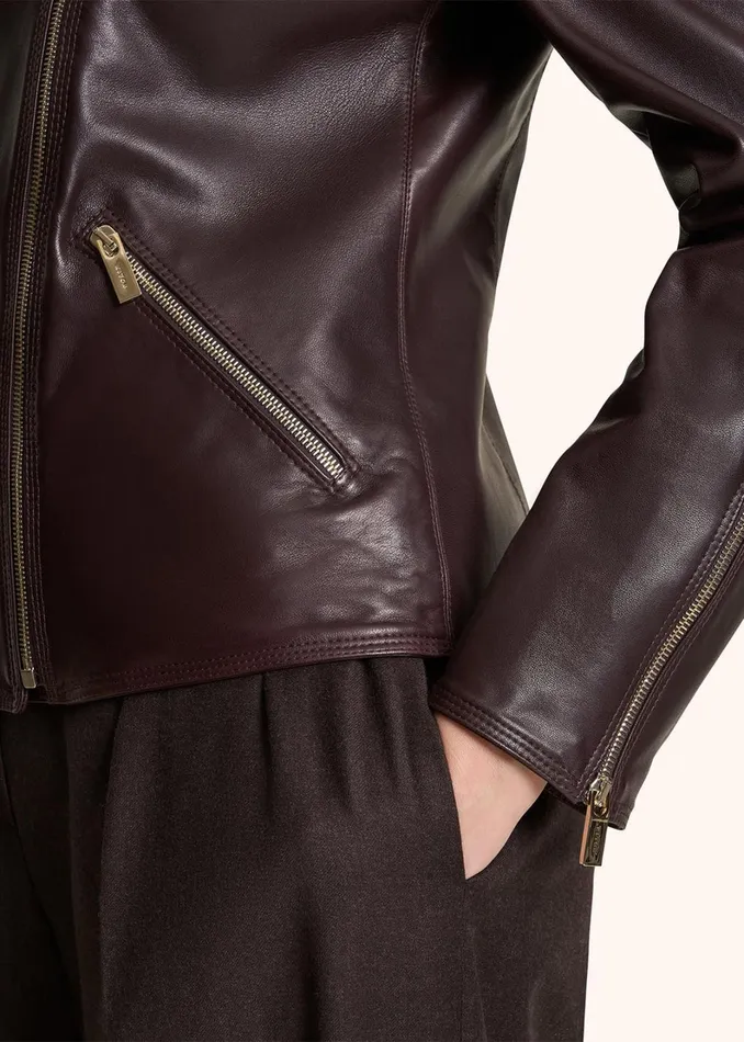 Kiton Outerwear SMOOTH LEATHER BIKER JACKET 8211 Women Kiton Outerwear SMOOTH LEATHER BIKER JACKET 8211 Women