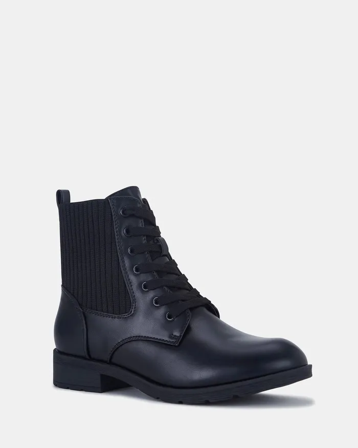 Lace Up Boots NOVO Shoes Women KAMDYN BLACK