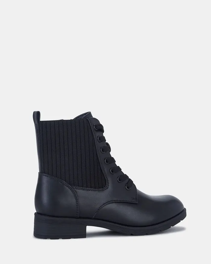 Lace Up Boots NOVO Shoes Women KAMDYN BLACK