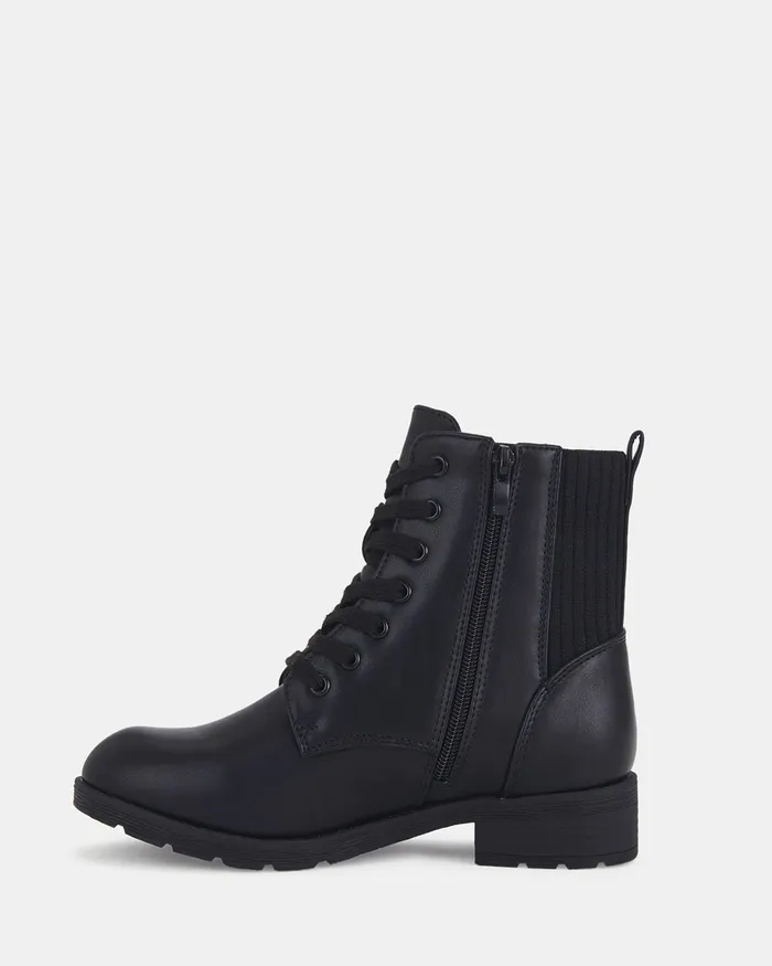 Lace Up Boots NOVO Shoes Women KAMDYN BLACK